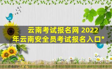 云南考试报名网 2022年云南安全员考试报名入口官网